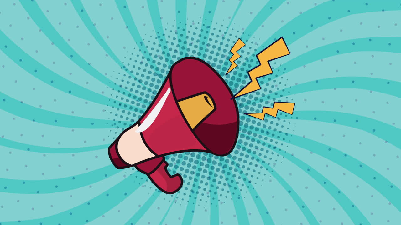 Pop Art Megaphone Illustration