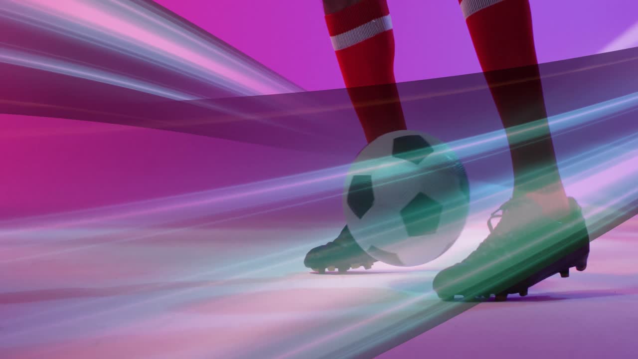 아프리카계 미국인 남자 축구 선수의 애니메이션