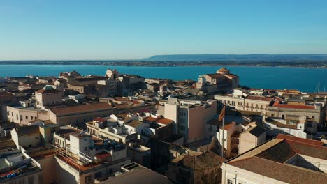 aerial flight over sicily, italy