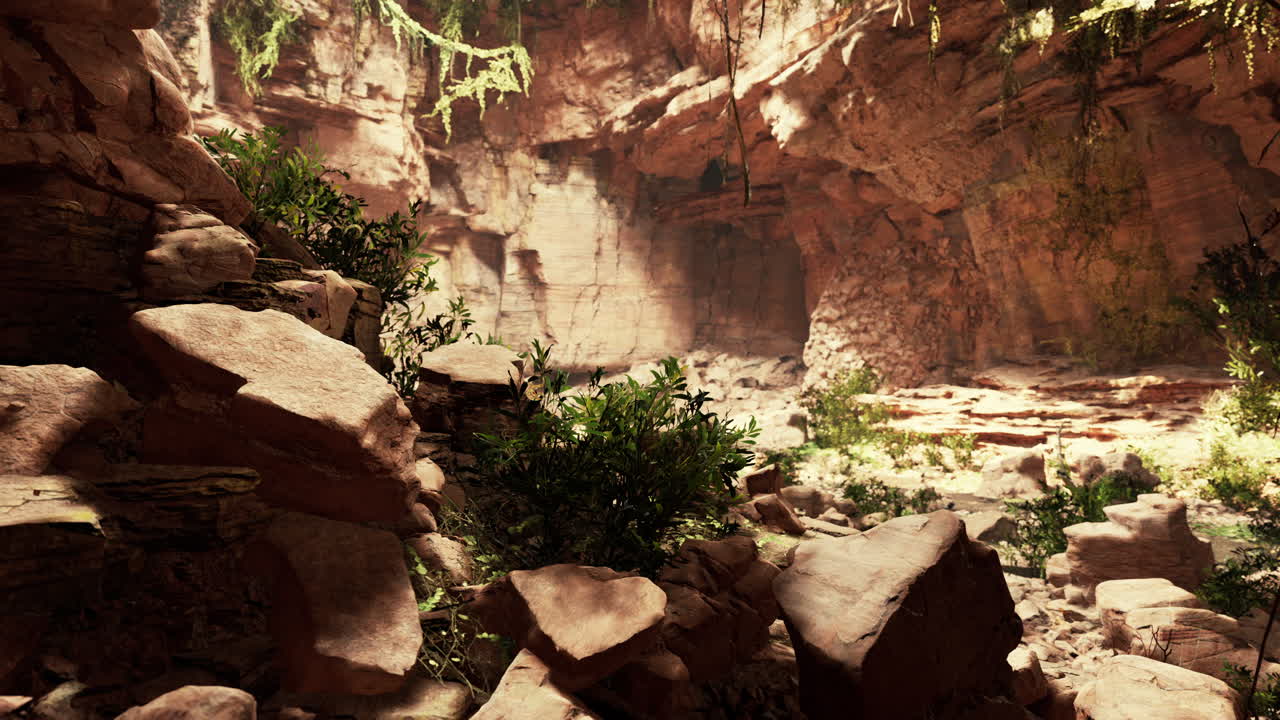 Cave in an extinct volcano on the island