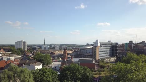 nottingham england aerial city view