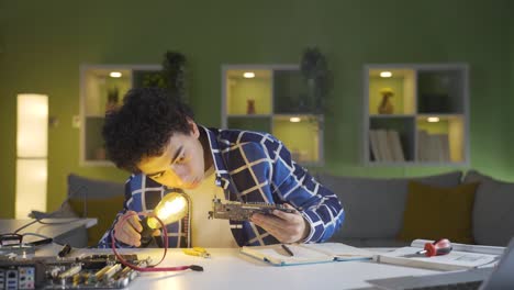 the kid who is interested in technology that breaks the computer part at home.