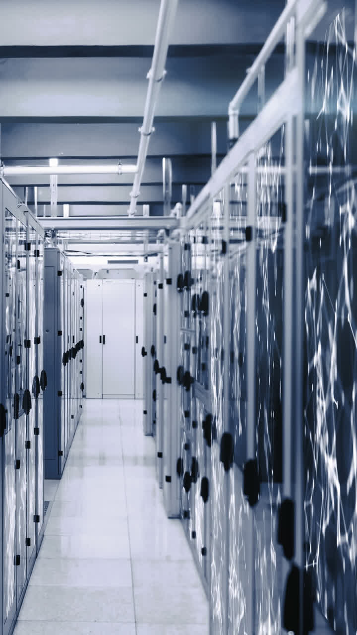 анимация сетей соединений через компьютерные серверы