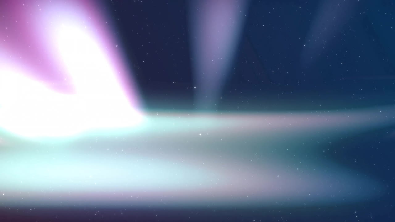 animación de rastros de luz y puntos sobre fondo negro