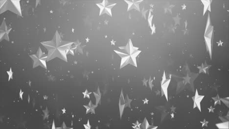 silver stars falling background