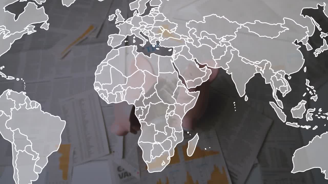 수술실에서 일하는 외과 의사들에 대한 의료 데이터 처리 인터페이스의 애니메이션