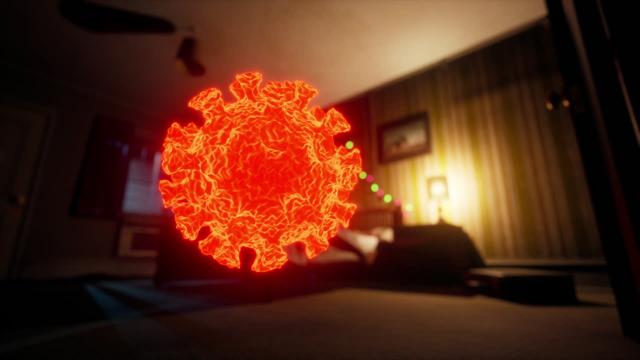 빈 호텔 방에서 코로나19 코로나바이러스