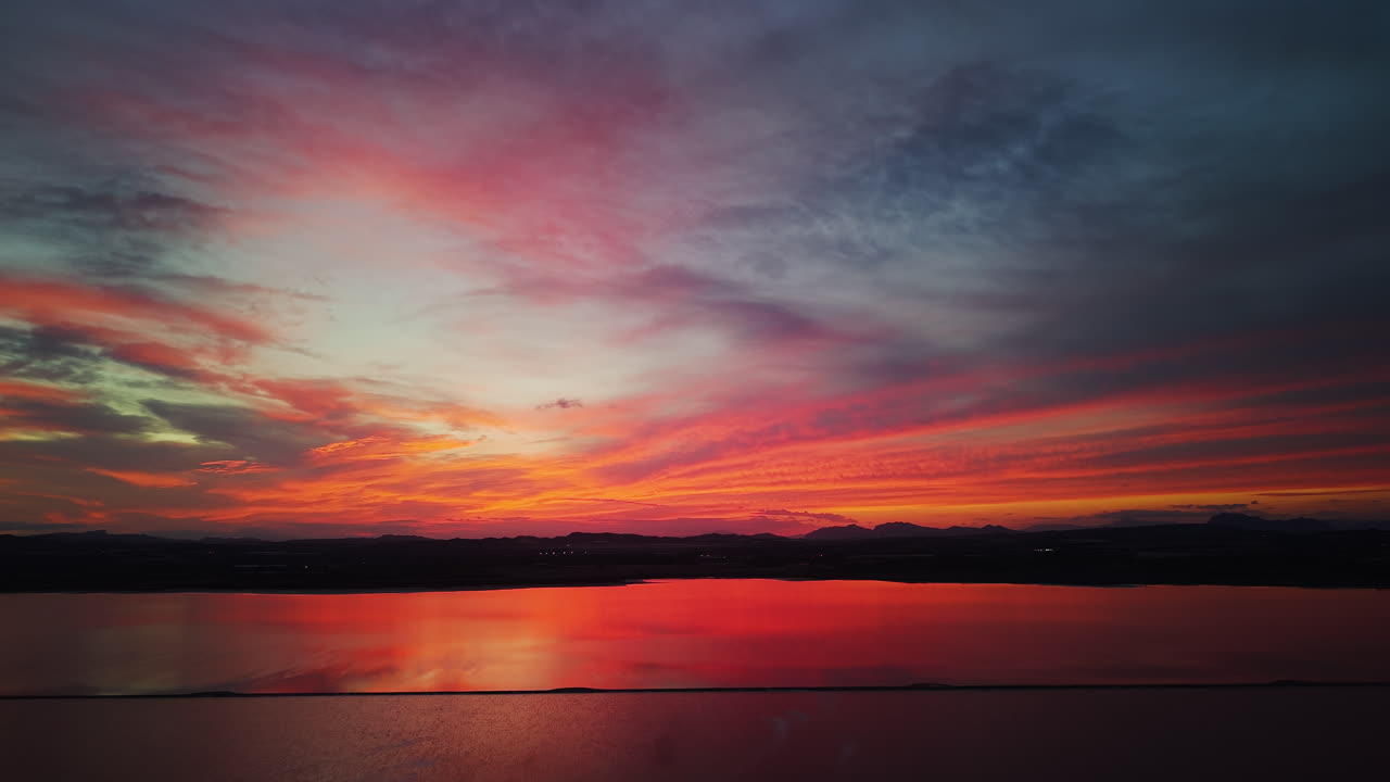 Colorful Sunset Reflection over Water