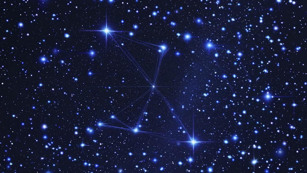 Un vídeo hipnótico de un cielo estrellado nocturno, capturado desde un ángulo bajo.