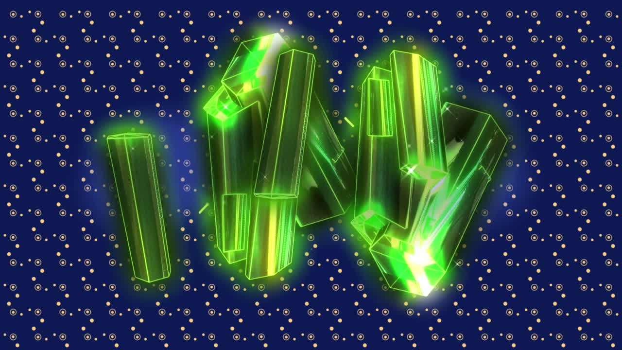 анимация фигур и кругов на синем фоне