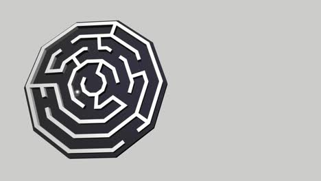 una animación 3d del laberinto con una bola de plata. gráfico de movimiento 4k, animación de laberinto.