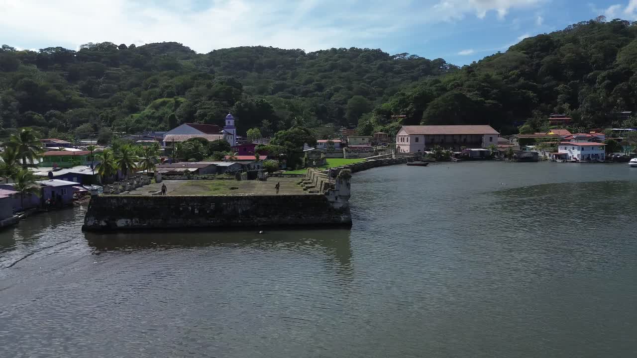 portobelo, colón imágenes aéreas del mar caribe