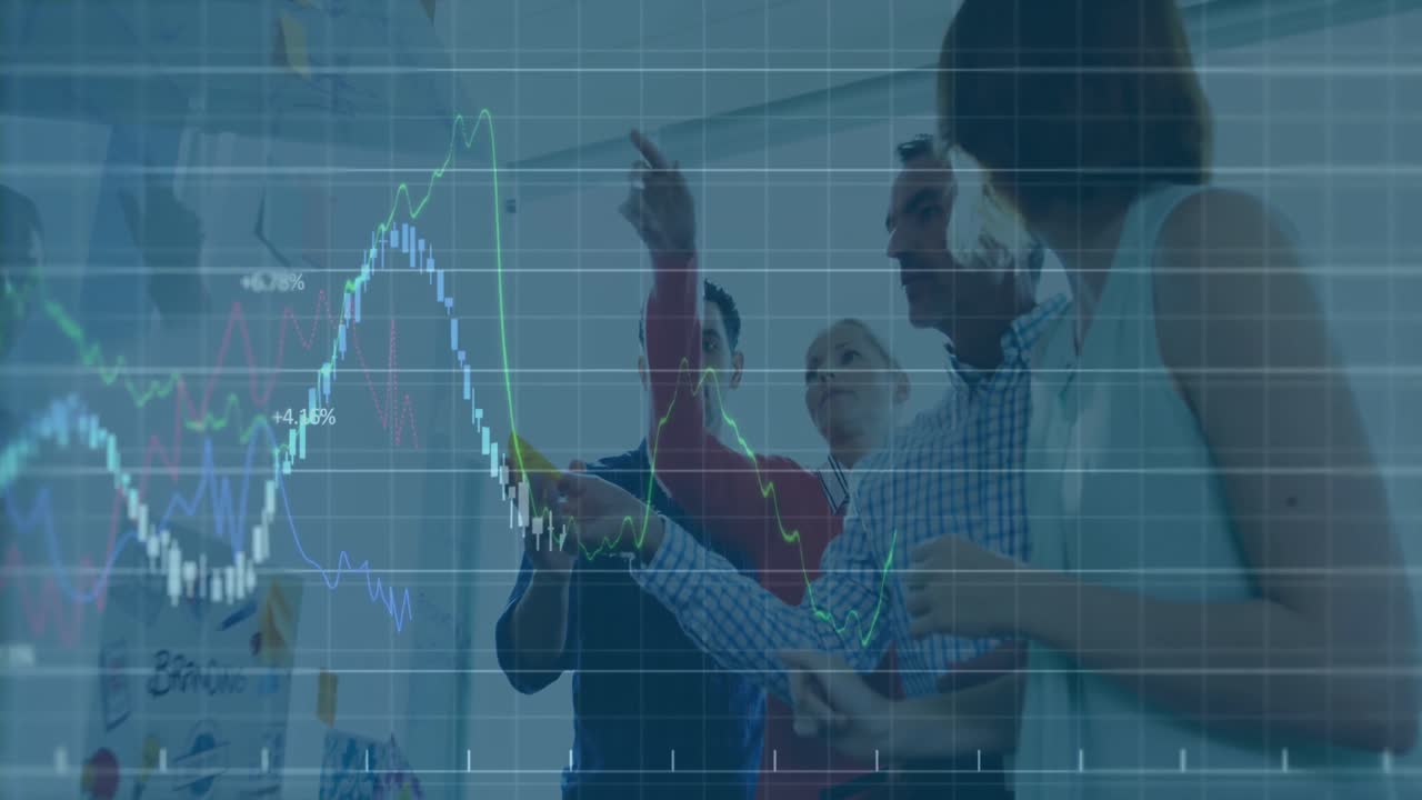 animación de las estadísticas y el procesamiento de datos financieros sobre diversos empresarios