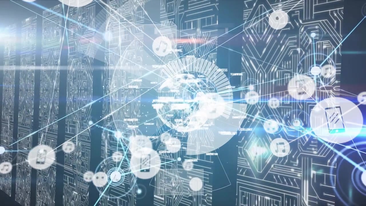Animation of network of connections over shapes