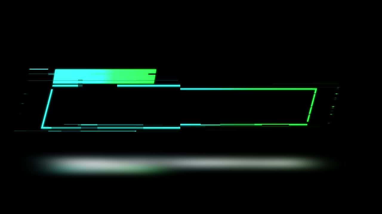 Neon Green and Blue Banner Graphic Design