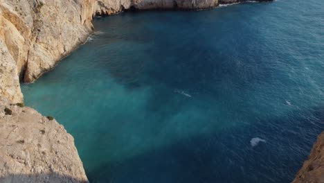 Establishing-Shot-of-a-Rock-Formation-in-Lefkada-Greece