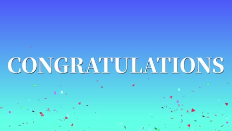 congratulations message text animation motion graphics