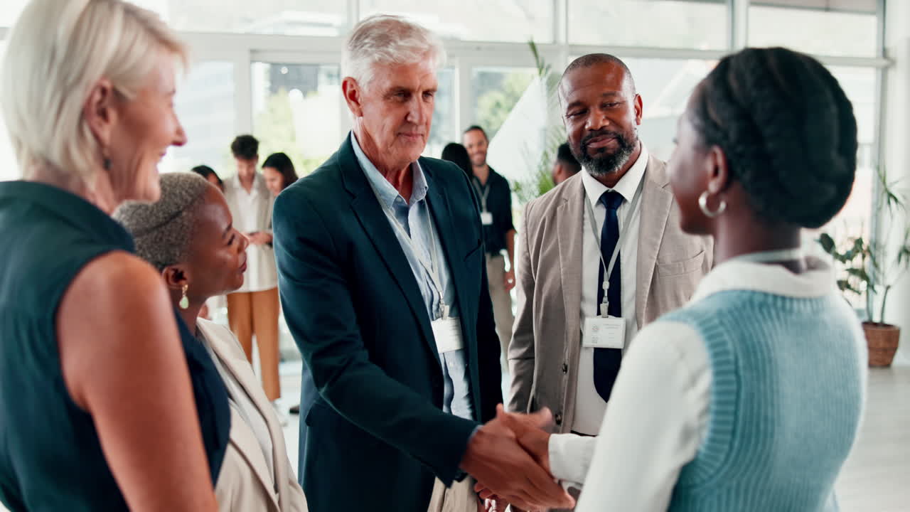 Business Professionals Networking at a Conference