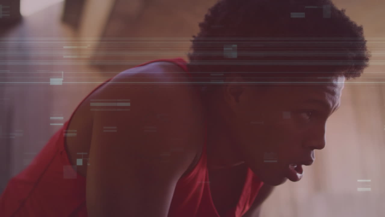 Animatie van storing over sporter van gemengde afkomst