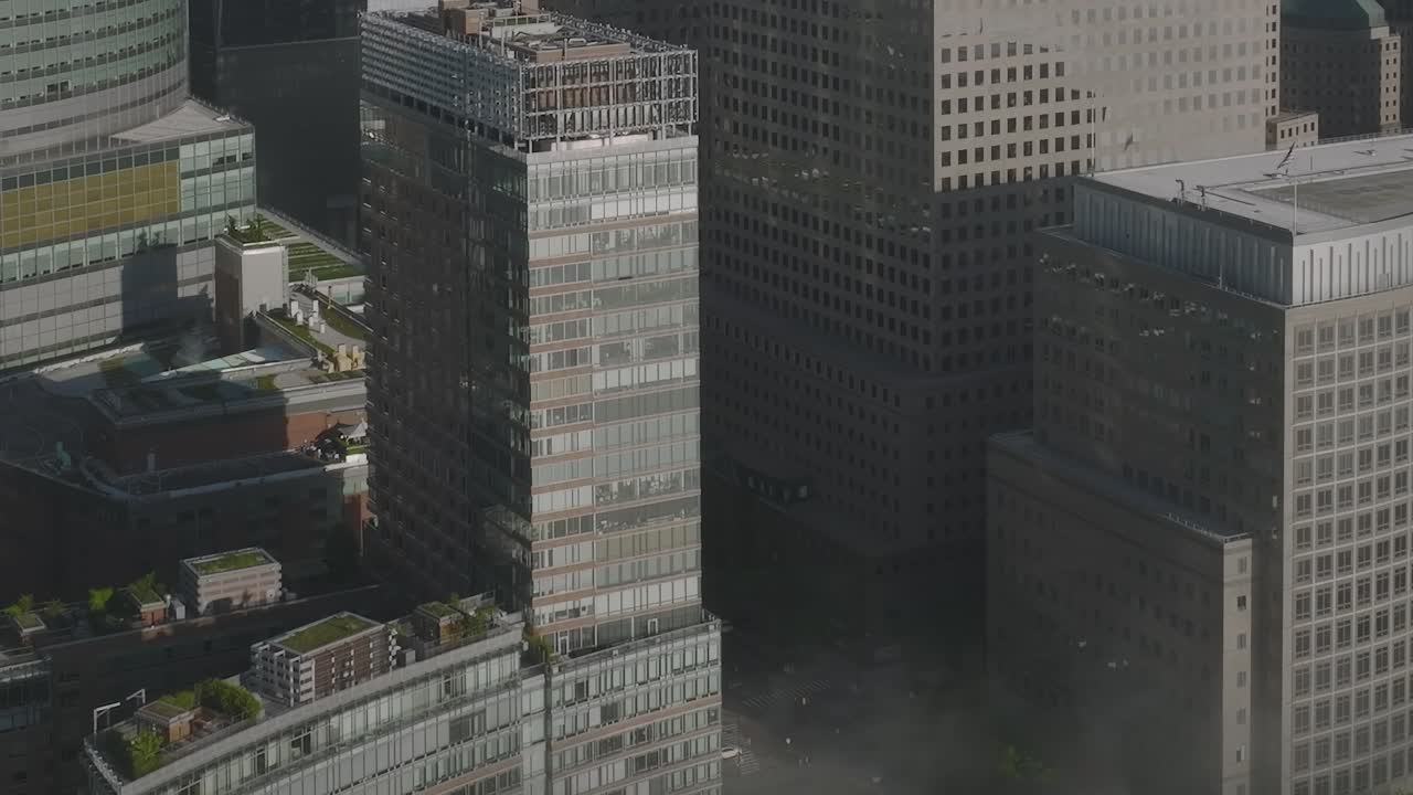 Cityscape with Skyscrapers and Fog