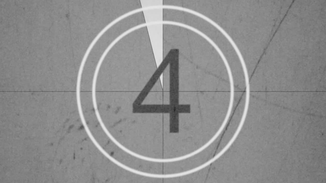 cuenta atrás de películas grises retro al estilo de los años 90