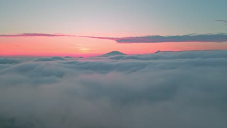 A-beautiful-pink-to-orange-sunset-over-the-white-clouds