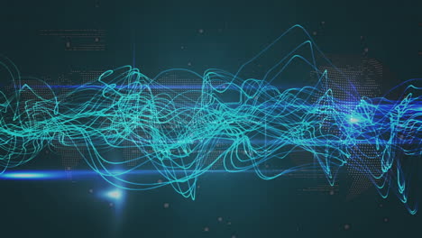 animation of data processing over light trails