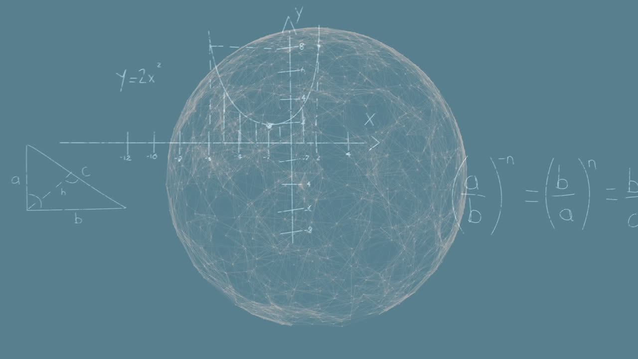 анимация глобуса и математическая обработка данных.