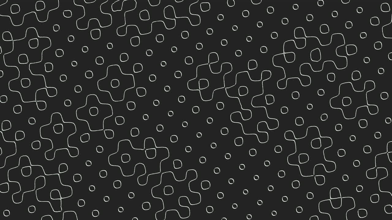 interminable patrón blanco y negro de líneas y formas