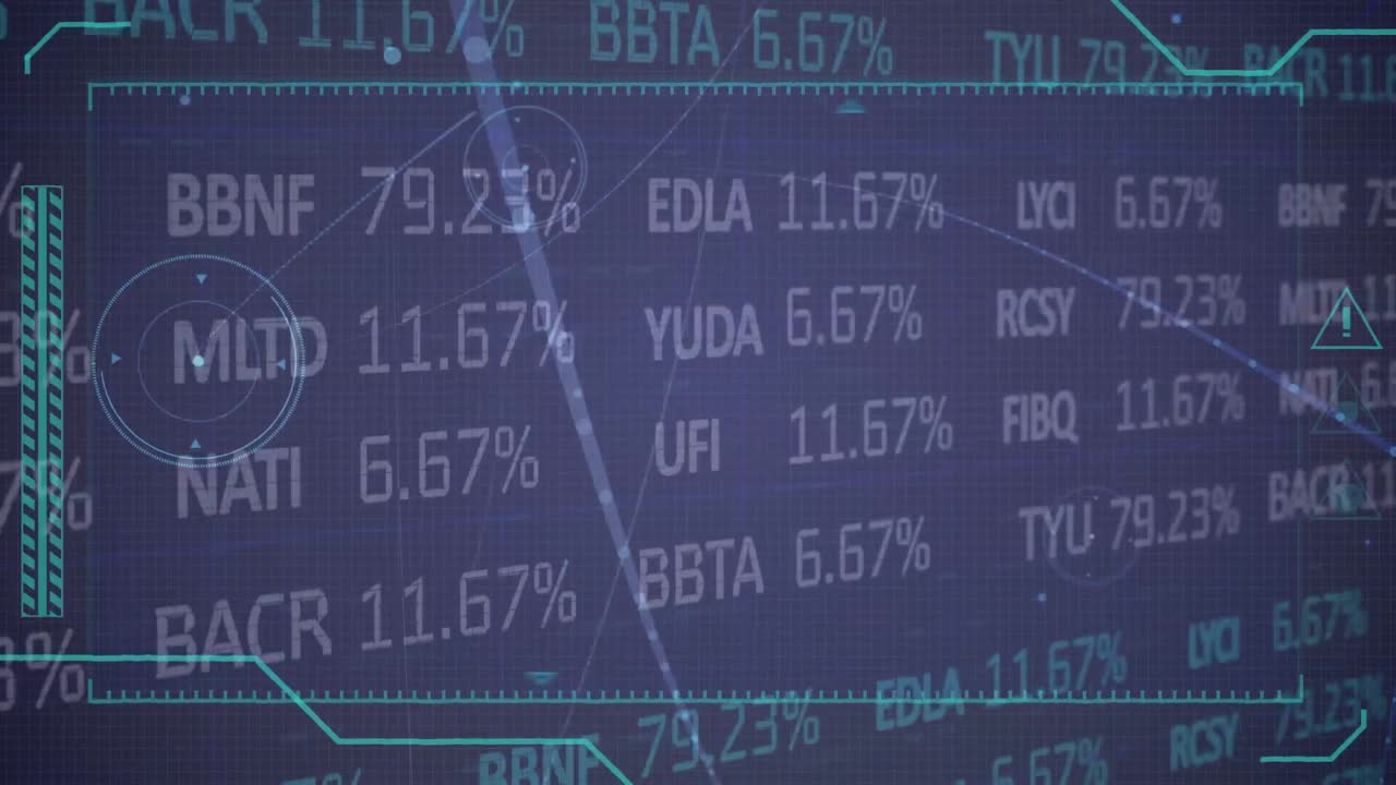 Animation of financial data processing and networks of connections
