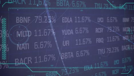animation of financial data processing and networks of connections