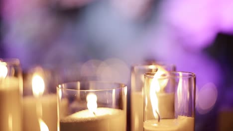 candle lights at an event reception