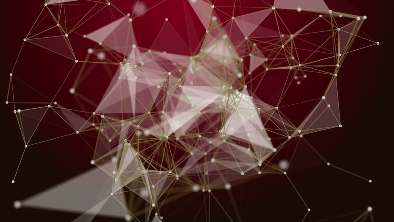 animación futurista del plexo con triángulos brillantes en cámara lenta, 4096x2304 bucle 4k