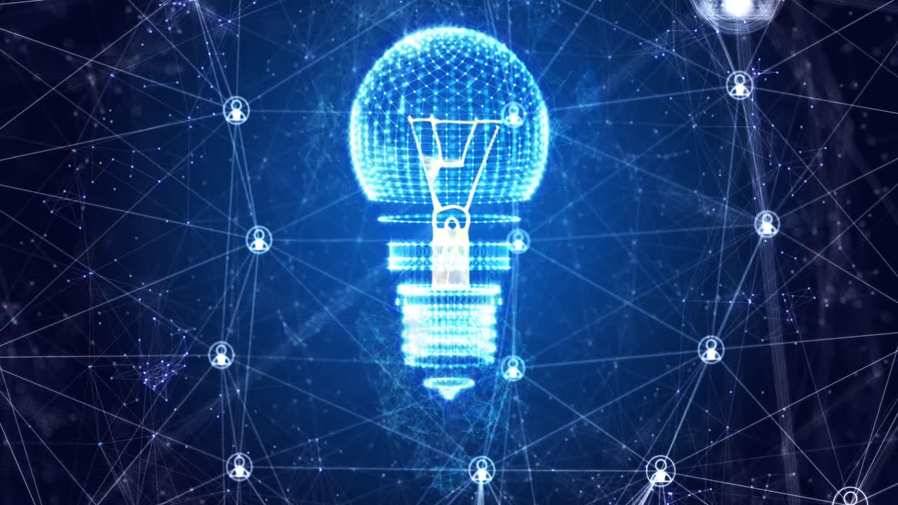 Animation af pære, forbindelser og databehandling