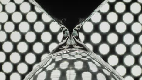 sand clock on background of bokeh lights