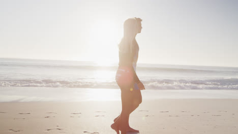 Caucasian-couple-enjoying-time-at-the-beach