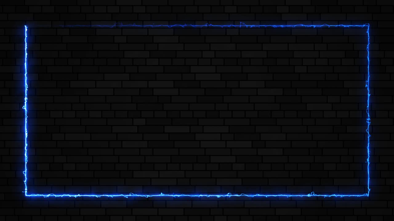 푸른 에너지 추상 벽돌 벽에 매이지 않은 이 있는 직사각형 경계