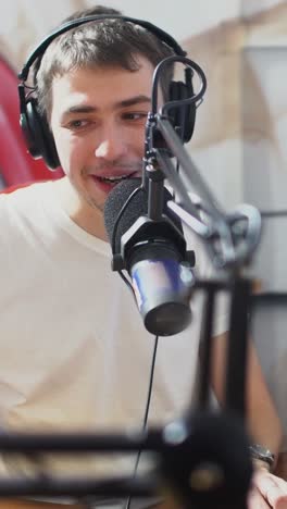 podcast recording session