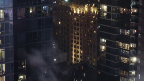 city skyline at night