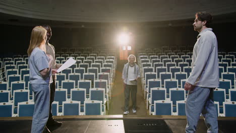 actors doing a rehearsal on the stage