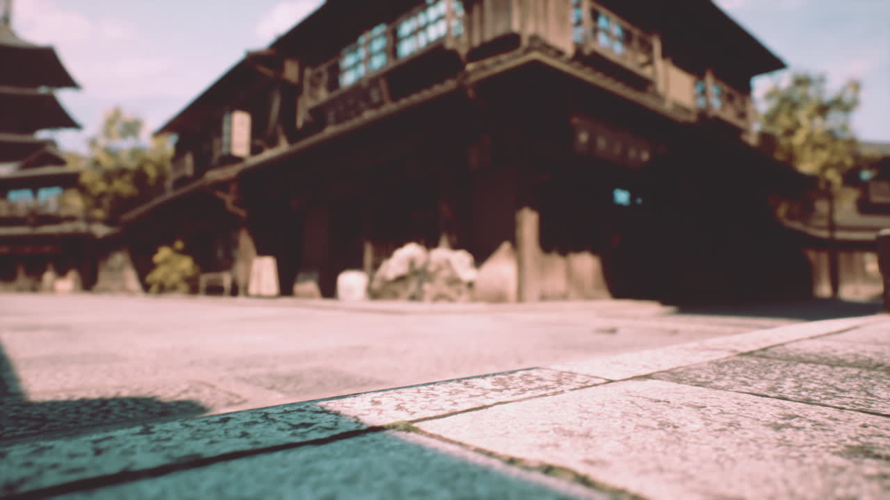 젠 정원 을 가진 전통적 인 일본 집