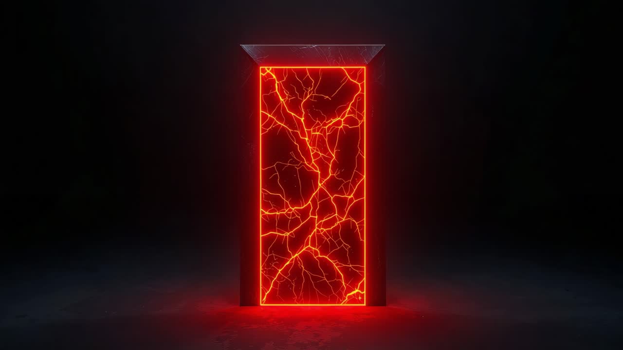 Futuristic Red Energy Portal