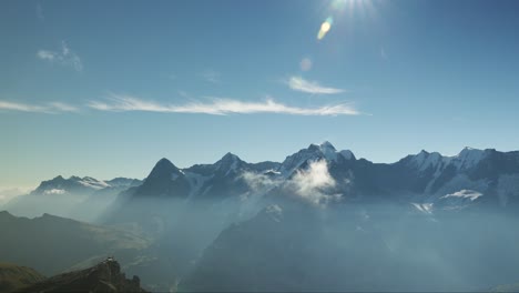 the mountain of the pennine alps view is located on the border between switzerland and italy