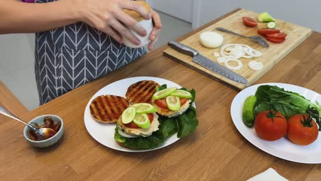 making homemade chicken burgers