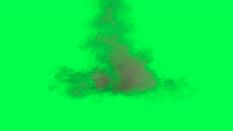 smoke and dust on green screen