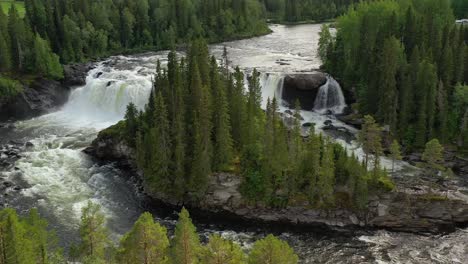 ristafallet waterfall in the western part of jamtland is listed as one of the most beautiful waterfalls in sweden.