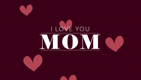 mother's day graphic design with hearts