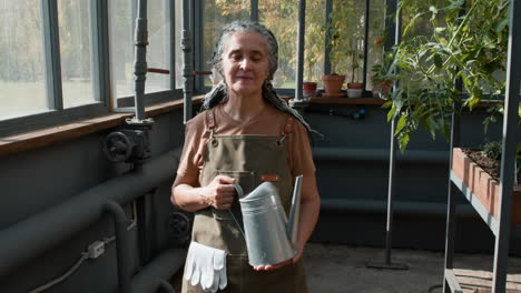 gardener posing indoors