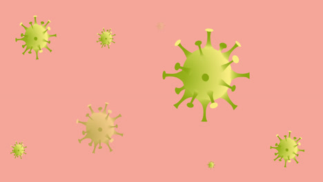 animation of virus cells on pink background