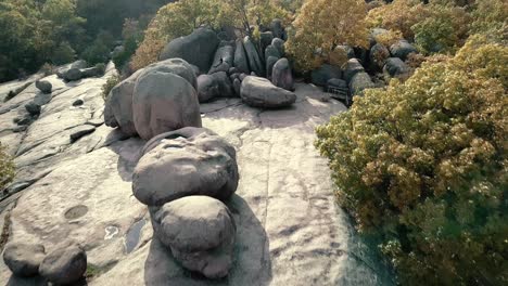 aerial drone footage of elephant rocks